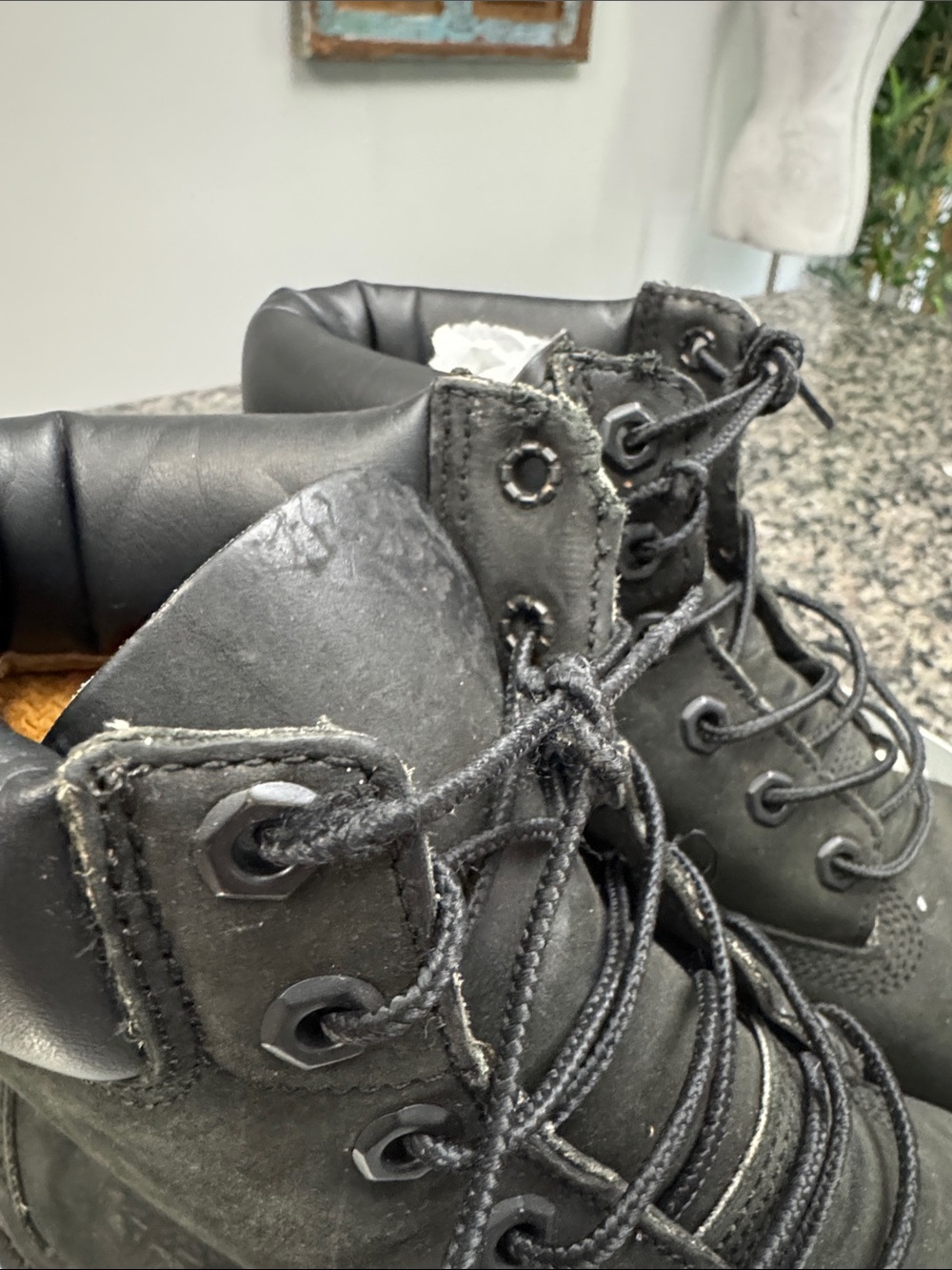 Timberland Black Women's Combat Moto Boots 4.5Y or W6 - Picture 14 of 15